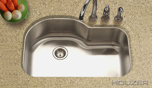 Hamat 31 1/2" X 21" Undermount Kitchen Sink & Strainer - Stainless Steel