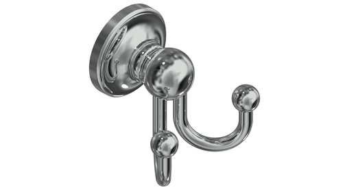 Valsan 69312UB Olympia Unlacquered Brass Double Robe Hook