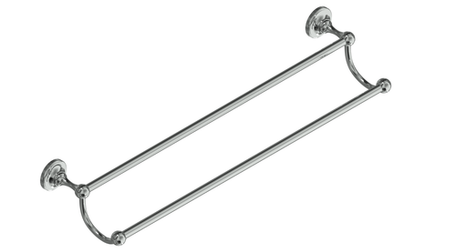 Valsan 69376PV Olympia Polished Brass Double Towel Bar / Rail, 24"