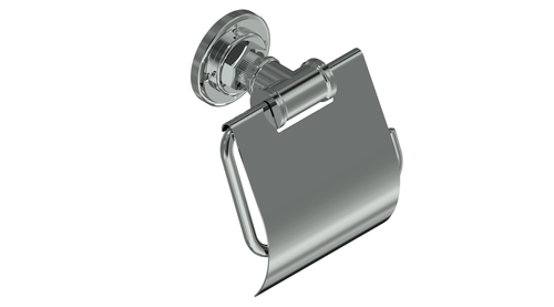 Valsan PI120CR Industrial Chrome Toilet Paper Holder with Lid