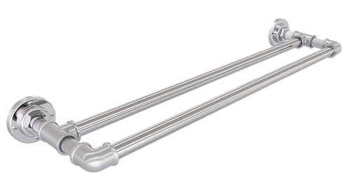 Valsan PI145060CR Industrial Chrome Double Towel Bar / Rail, 24"