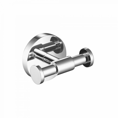 Flusso Brass Bathroom Towel / Robe Hook - Round - Brushed Nickel - 100.1001BN