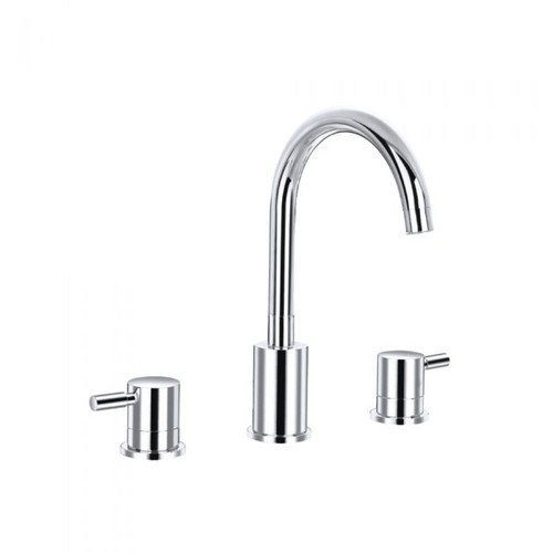 Flusso Three Hole 8" Widespread Two Handle Bathroom Faucet - Polished Chrome - 100.2000CP