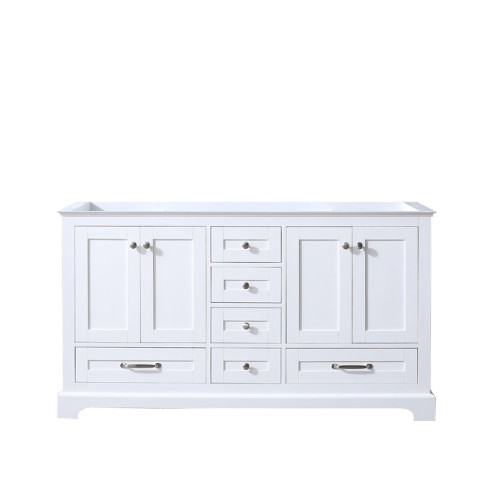 Lexora Dukes 60 Inch White Vanity Cabinet Only