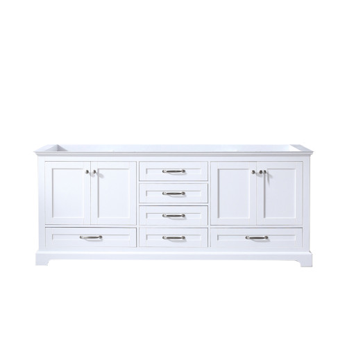 Lexora Dukes 80 Inch White Vanity Cabinet Cabinet Only