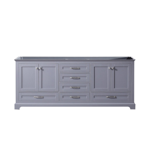 Lexora Dukes 80 Inch Dark Grey Vanity Cabinet Cabinet Only
