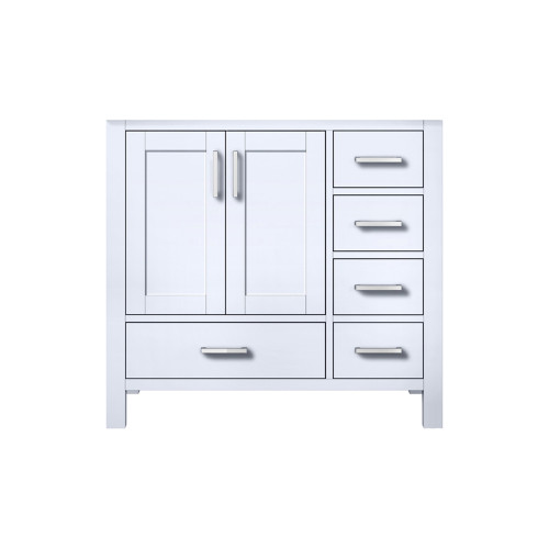 Lexora Jacques 36 Inch White Vanity Cabinet Cabinet Only - Left Version