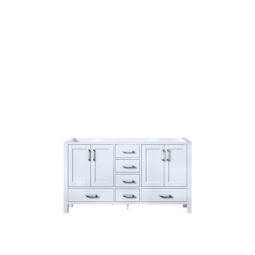 Lexora Jacques 60 Inch White Vanity Cabinet Only