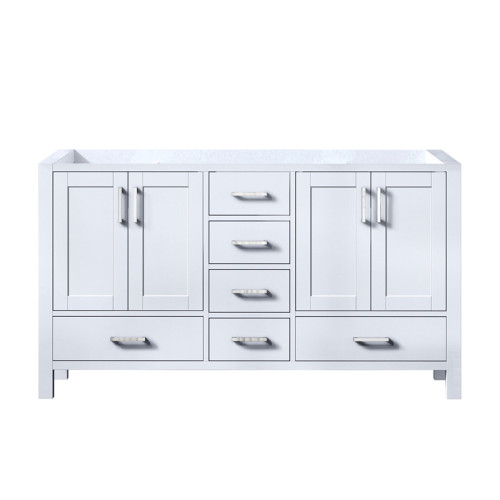 Lexora Jacques 60 Inch White Vanity Cabinet Cabinet Only