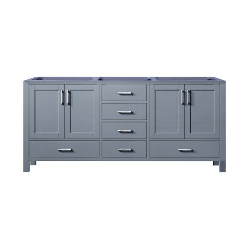 Lexora Jacques 72 Inch Dark Grey Vanity Cabinet Cabinet Only