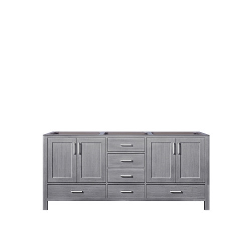 Lexora Jacques 72 Inch Distressed Grey Vanity Cabinet Cabinet Only