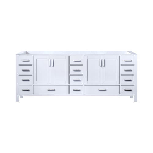 Lexora Jacques 84 Inch White Vanity Cabinet Cabinet Only