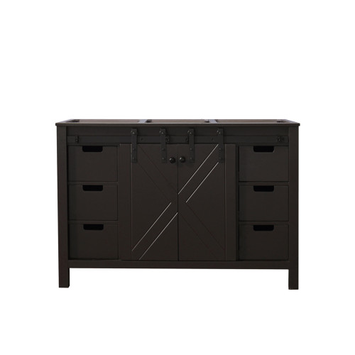 Lexora Marsyas 48 Inch Brown Vanity Cabinet Cabinet Only
