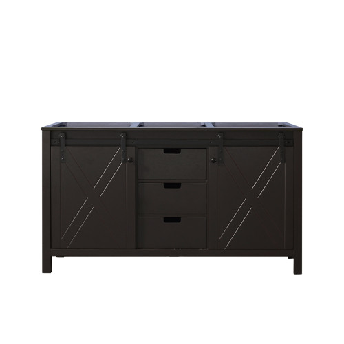 Lexora Marsyas 60 Inch Brown Vanity Cabinet Cabinet Only