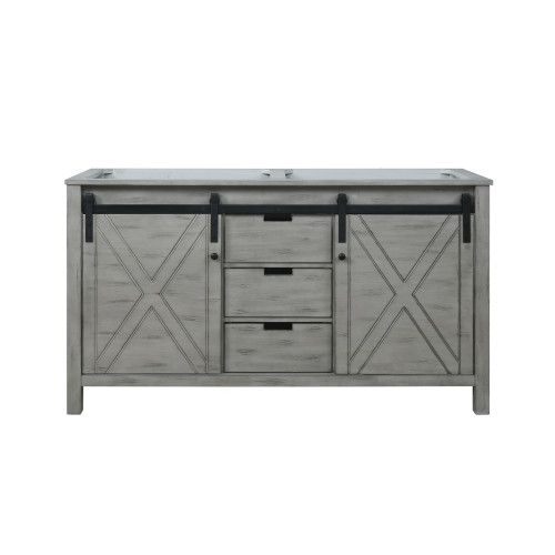 Lexora Marsyas 60 Inch Ash Grey Vanity Cabinet Cabinet Only
