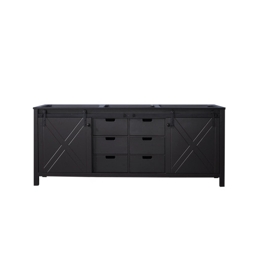 Lexora Marsyas 80 Inch Brown Vanity Cabinet Cabinet Only