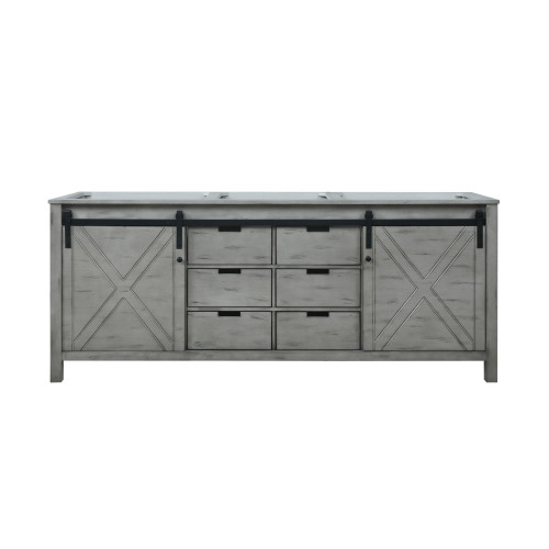 Lexora Marsyas 80 Inch Ash Grey Vanity Cabinet Cabinet Only