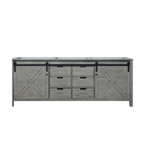 Lexora Marsyas 84 Inch Ash Grey Vanity Cabinet Cabinet Only