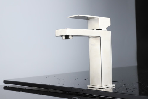 Lexora Monte Stainless Steel Single Hole Bathroom Faucet - Gun Metal