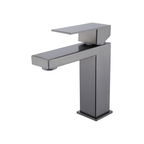 Lexora Monte Stainless Steel Single Hole Bathroom Faucet - Gun Metal