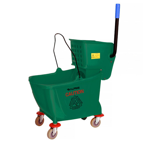 Alpine  ALP462-GRN 36 Qt Mop Bucket with Side Wringer, Green