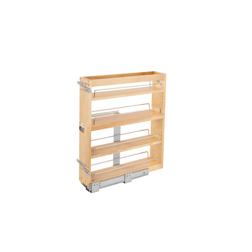 Rev-A-Shelf 449-BCSC-5C 6.25 in Base Cabinet Organizer Soft-Close - Natural