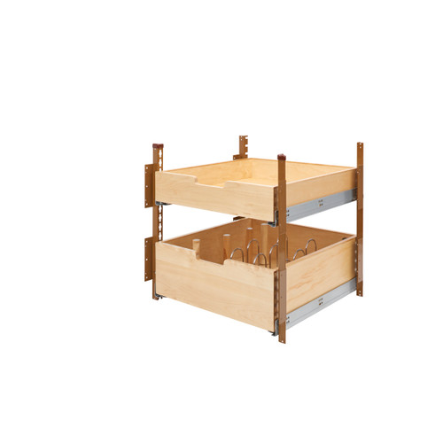 Rev-A-Shelf 21 in Wood Pilaster System Kit - Natural - 4PIL-24SC-2