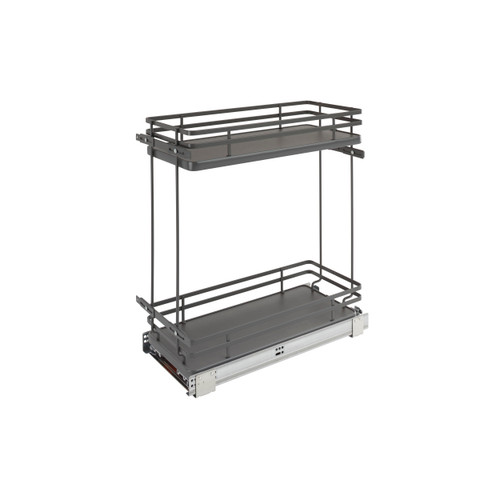 Rev-A-Shelf Two-Tier Wire Organizer with Blum Soft-Close - Gray - 5322-BCSC-9-FOG