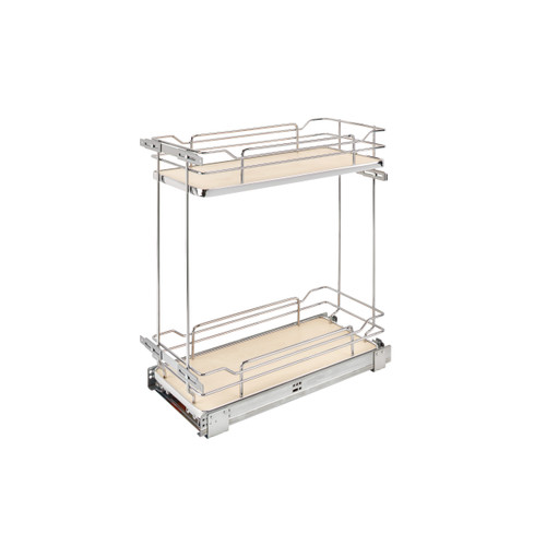 Rev-A-Shelf Two-Tier Wire Organizer with Blum Soft-Close - Natural - 5322-BCSC-9-MP