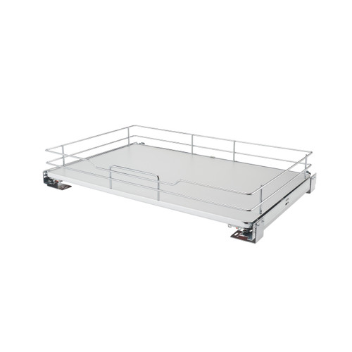 Rev-A-Shelf 33 in Solid Bottom Pullout Baskets w/Soft-Close - Gray - 5330-33BCSC-GR