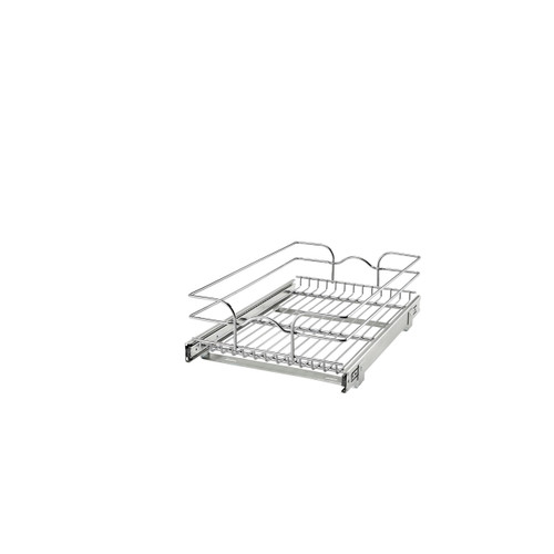 Rev-A-Shelf 15 in x 22 in Single Pull-Out Basket - Chrome - 5WB1-1522CR-1