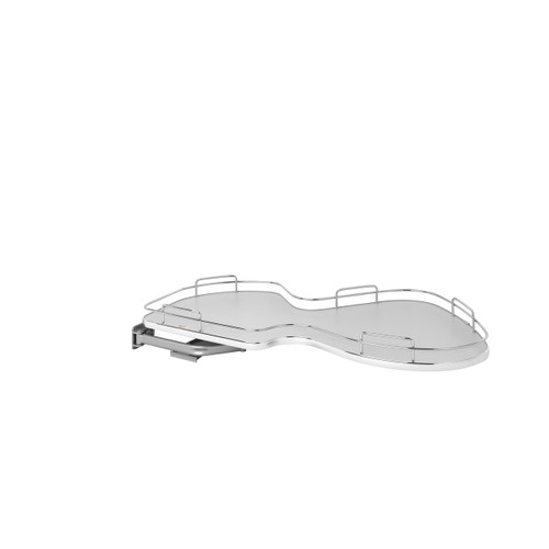 Rev-A-Shelf Gray Single-Tier "Cloud" Optimizer for 21" Left Opening/Blind Right Corner Cabinets - 5371-21-GR-L