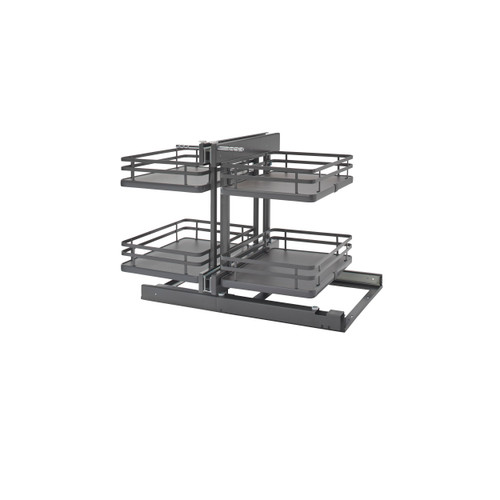 Rev-A-Shelf 15 in Orion Gray Blind Corner Organizer Soft-Close - 53PSP-15SC-FOG
