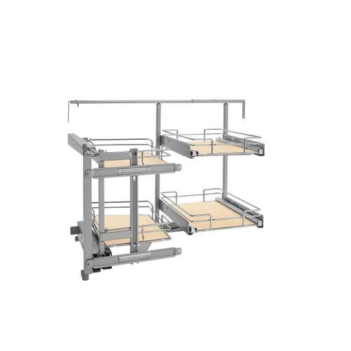 Rev-A-Shelf 599-18-LMP 18 in Two-Tier Organizer for a Blind Left - Chrome