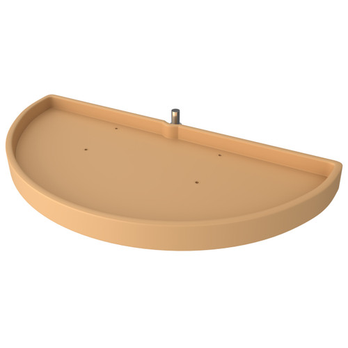 Rev-A-Shelf 39" Almond Polymer Single-Tier Half-Moon Optimizer w/ Pivot and Slide Hardware for 19-1/4" Blind Corner Cabinet Openings - 6881-39-15-52