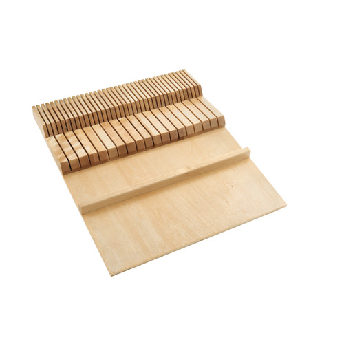 Rev-A-Shelf Double Knife Block Drawer Insert-Wood - Natural - 4WDKB-1