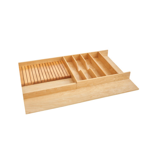 Rev-A-Shelf 33 in Combo Utility/Knife Tray Insert - Natural - 4WUTKB-36-1