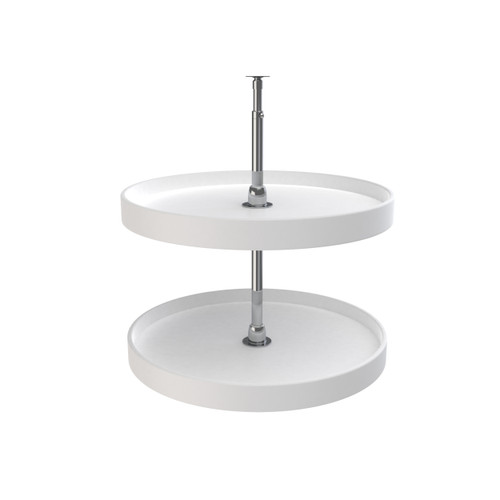 Rev-A-Shelf 24 in White Polymer Full Circle Lazy Susans 2-Shelf - 6072-24-11-52