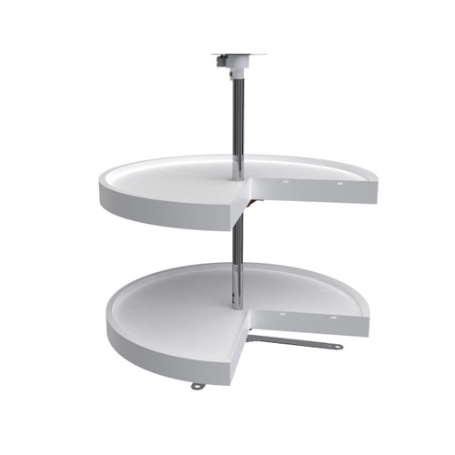 Rev-A-Shelf 24 in White Polymer Pie-Cut Lazy Susans 2-Shelf - 6942-24-11-52