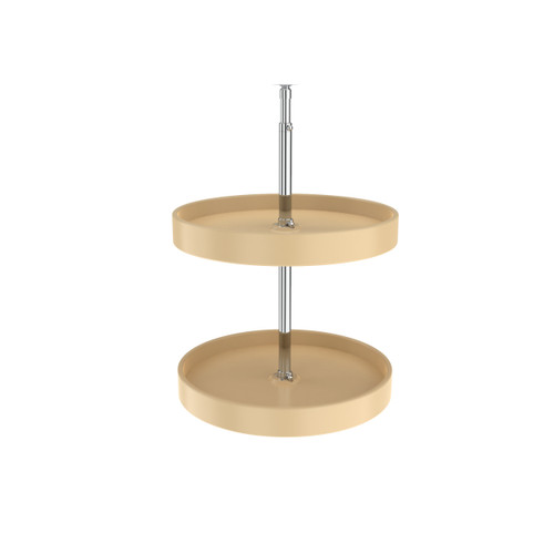 Rev-A-Shelf 18 in Almond Polymer Full Circle Lazy Susans 2-Shelf - 6012-18-15-52