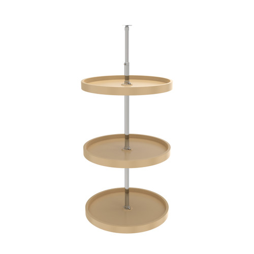 Rev-A-Shelf 20 in Almond Polymer Full Circle Lazy Susans 3-Shelf - 6013-20-15-526