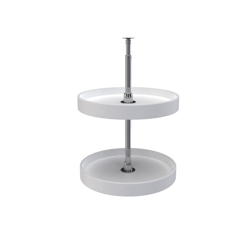 Rev-A-Shelf 18 in White Polymer Full Circle Lazy Susans 2-Shelf - 6072-18-11-52