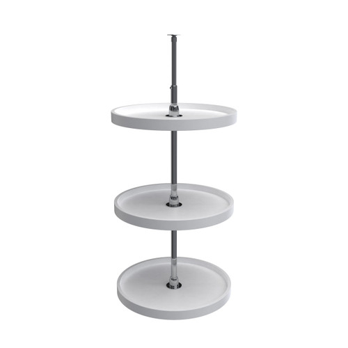 Rev-A-Shelf 20 in White Polymer Full Circle Lazy Susans 3-Shelf - 6073-20-11-536