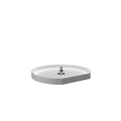 Rev-A-Shelf 22 in White Polymer D-Shape Lazy Susan Bottom mount - 6221-22-11-52