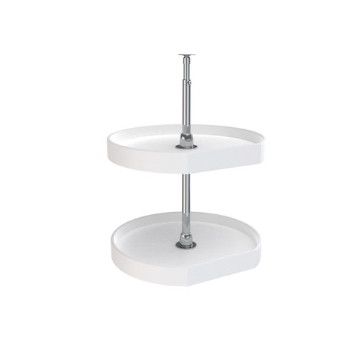 Rev-A-Shelf 20 in White Polymer D-Shape Lazy Susans 2-Shelf - 6272-20-11-52