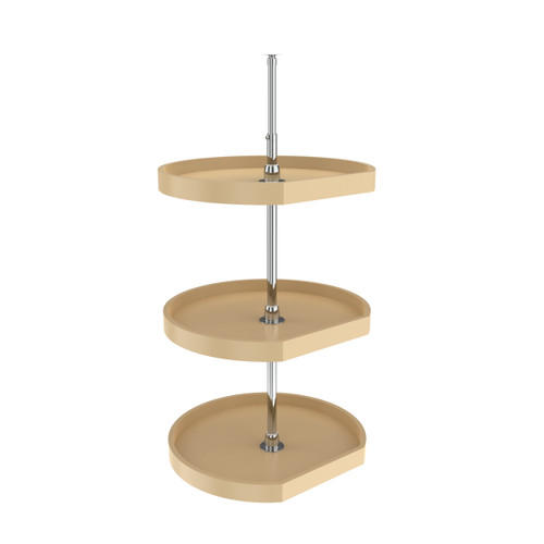 Rev-A-Shelf 22 in Almond Polymer D-Shape Lazy Susans 3-Shelf - 6273-22-15-536