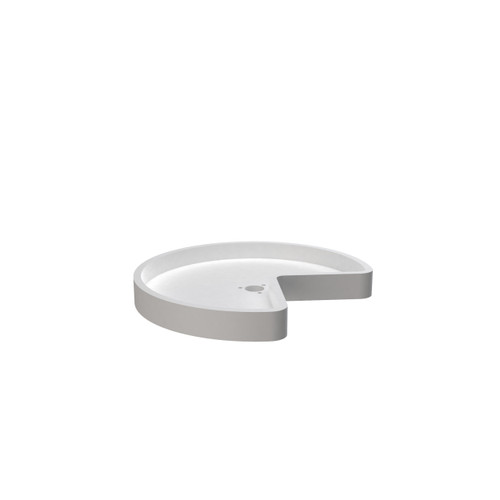 Rev-A-Shelf 18 in White Polymer Kidney Lazy Susan Shelf Only - 6471-18-11-52