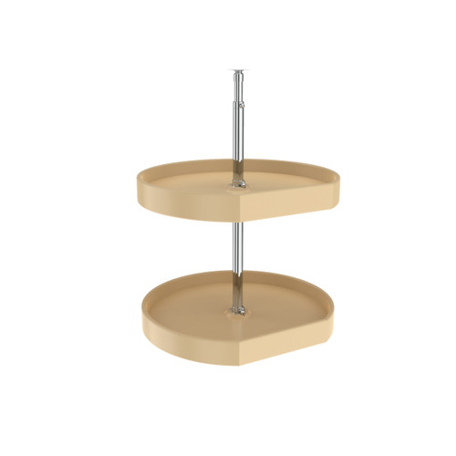 Rev-A-Shelf 20 in Almond Polymer D-Shape Lazy Susans 2-Shelf - 7012-20-15-52