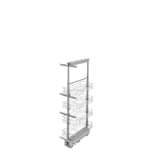 Rev-A-Shelf 5743-10-CR-1 10 in Chrome Basket Pantry Pullout Soft Close