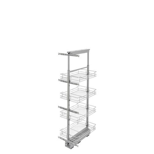 Rev-A-Shelf 5750-14-CR-1 14 in Chrome Basket Pantry Pullout Soft Close